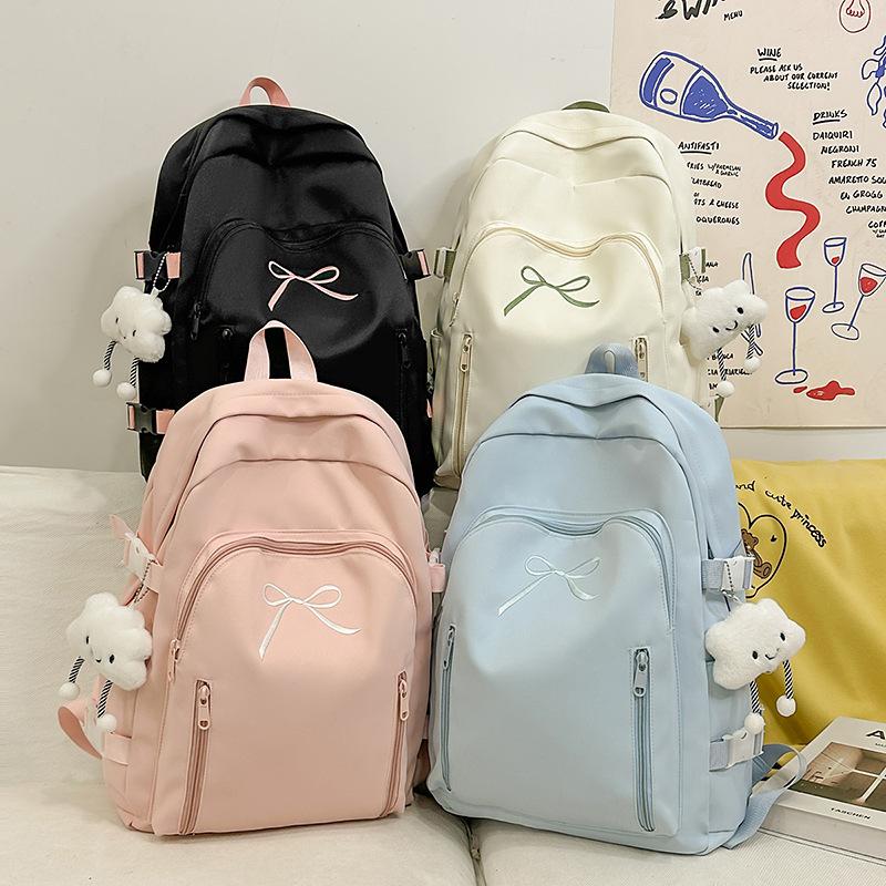 Schoolbag High Value Schoolbag Female Mori Small Fresh Junior High School Student Schoolbag Versatile Backpack Light Casual Travel Bag
