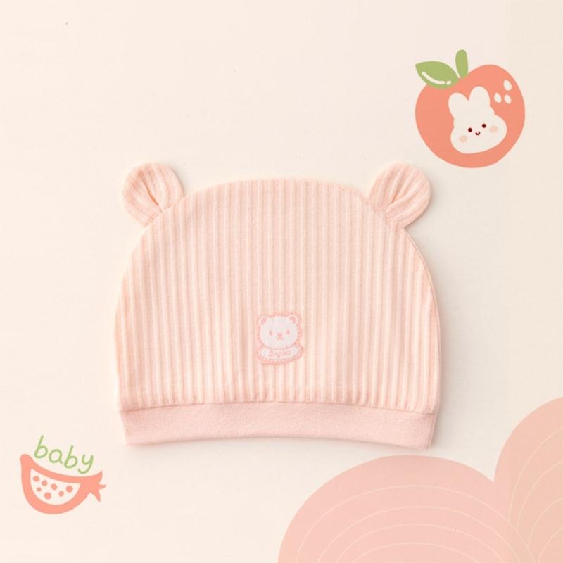 Stylish Infant Beanie Cap 0-1 Month Boys Girls Warm Bonnet Soft Breathable Baby Hat Newborn Fetal Cap for Indoor Outdoor