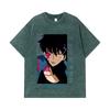 275 GSM Gewassen T-shirts 100% Katoen Solo Leveling V8 Print Unisex Zwaar Katoen T-shirt