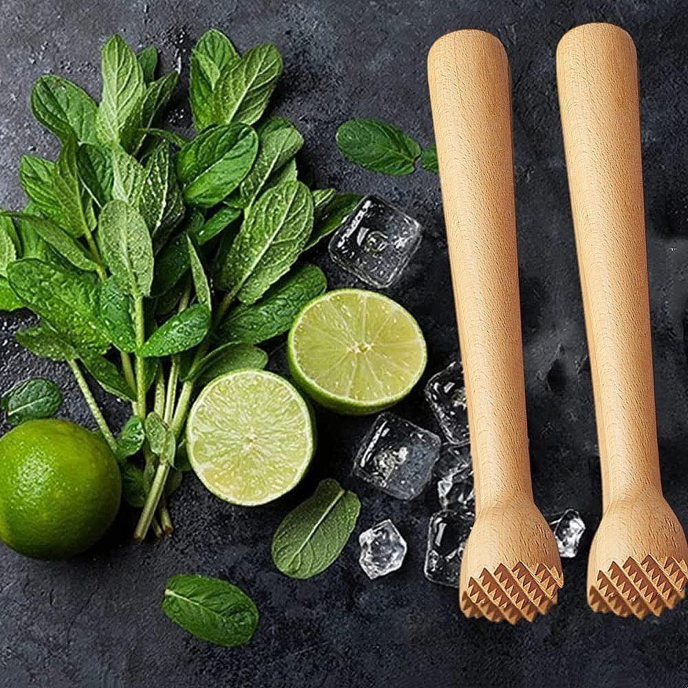 Kraftig Bokträ Muddler Stadig Träfruktte Muddler Iskrossare Barverktyg