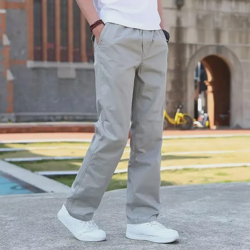 Men's Fashion Trend Straight Workwear Pants - High-Quality, Versatile Casual Trousers for Spring and Autumn