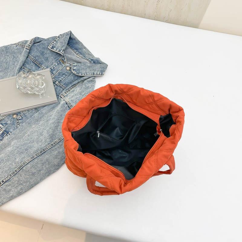 Ladies' Large Capacity Casual Nylon Cloth Shoulder Bag, Solid Color Tote Bag