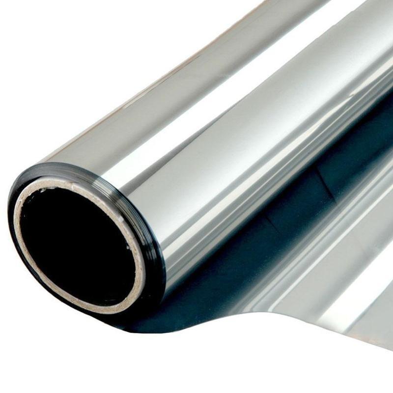 Silver One Way Mirror Window Tint, Solar Reflective Heat Insulation Privacy Film for Home Glass, 50 X 100 CM