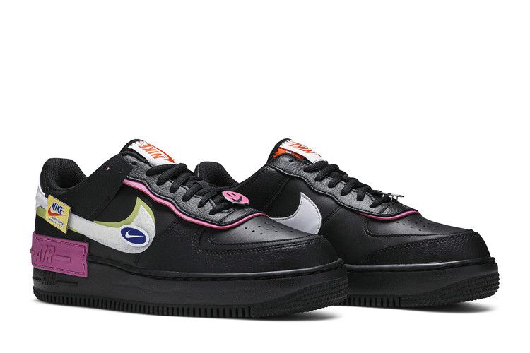 Women's Sneakers Nike Air Force 1 Low Shadow Removable Patches Black Pink (Women's)