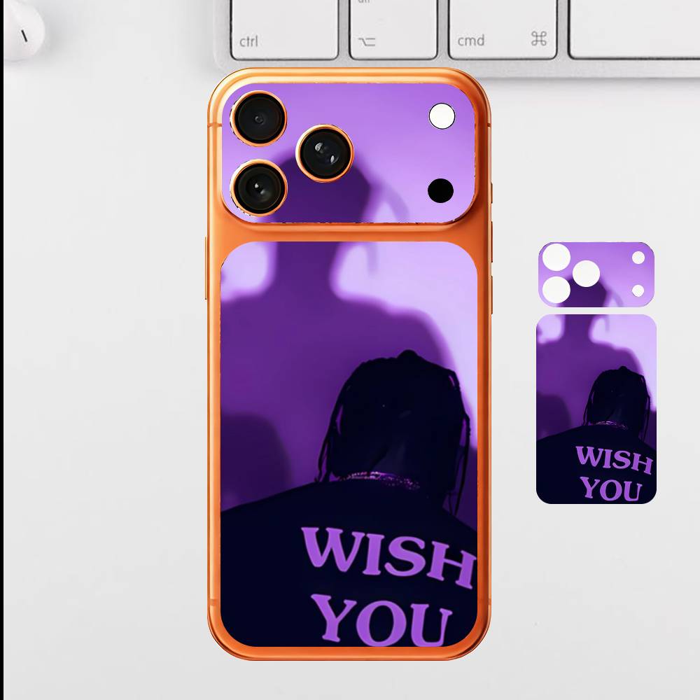 

Singer T-Travis S-Scott For Apple iPhone 17 Pro Max Full Back Cover Decal Wrap Skin Rear Protective Sticker Film iPhone17promax