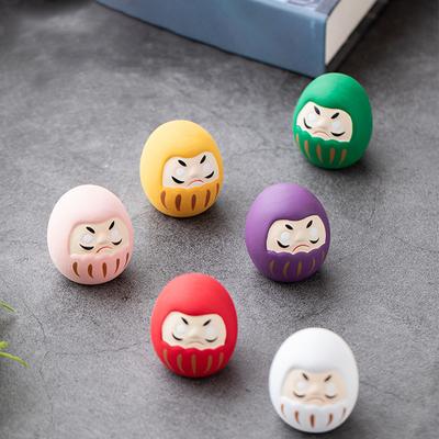 Japanische Keramik-Daruma-Puppe, Kunsthandwerk, Glücksbringer, Glücksornament, Landschaft, Heimdekoration, Miniatur-Zubehör, Geschenke