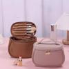 1 Pc Empty Women Fashion PU Leather Zipper Makeup Bag Portable Travel Waterproof Bathroom Storage Pouch