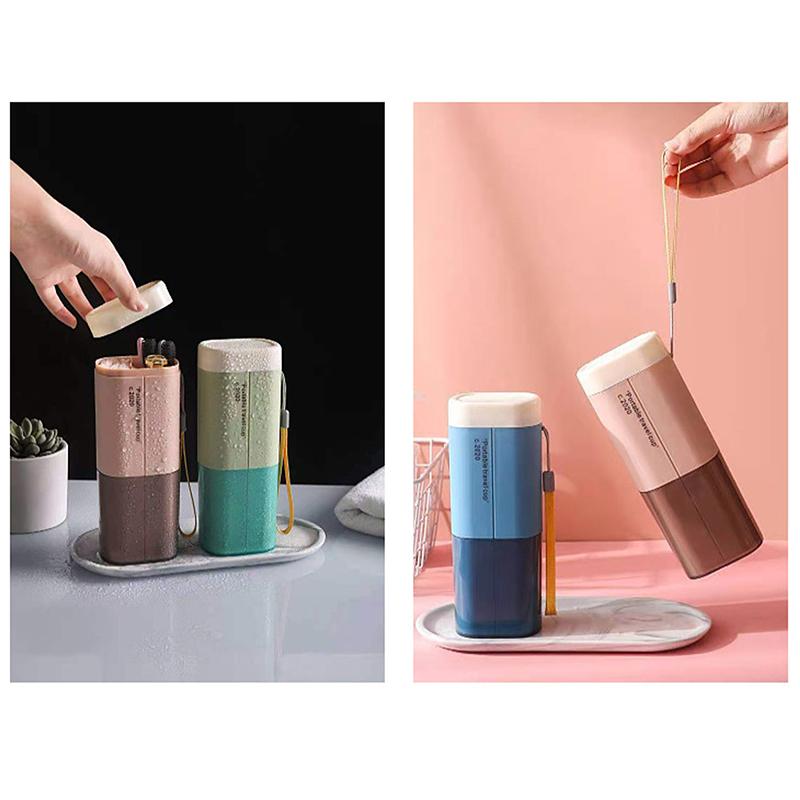 Travel Toothbrush Toothpaste Holder Storage Box Portable Toothbrush Case Organizer For Outdoor Travel Bathroom Accessories