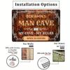Personalized Man Cave Custom Name Sign Heavy Duty Iron Wall Art Decor