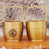 Large Polished Brass Bucket Ornament – Creative Desktop Treasure Character Decoration