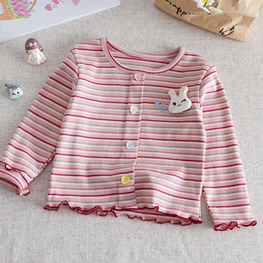 Girls' Spring and Autumn Wear Fashionable 2026 New Children's New Little Girl Baby Versatile Casual Pullover Long Sleeve Top