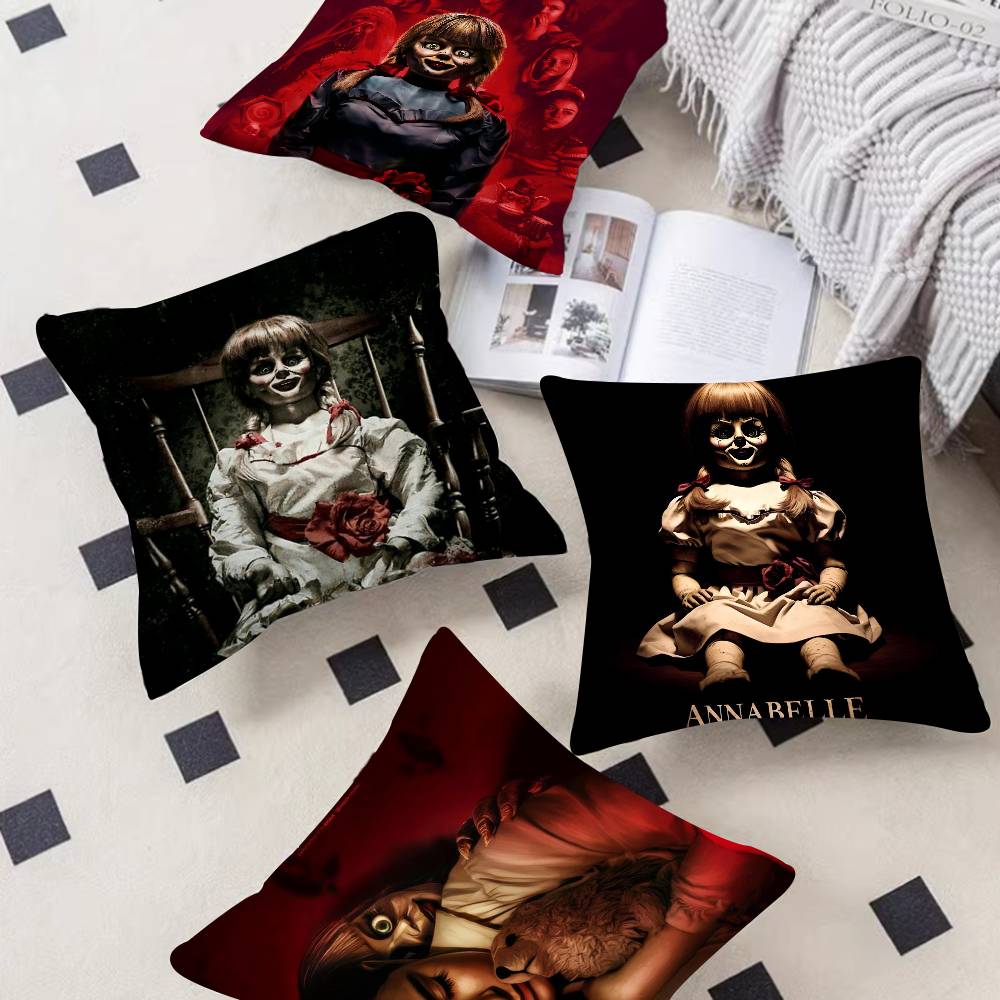 Popular A-Annabelle Horror Movie Cushion Cover 30X50 Polyester Sofa Cushions Decorative Pillows Home Decoration Pillowcover