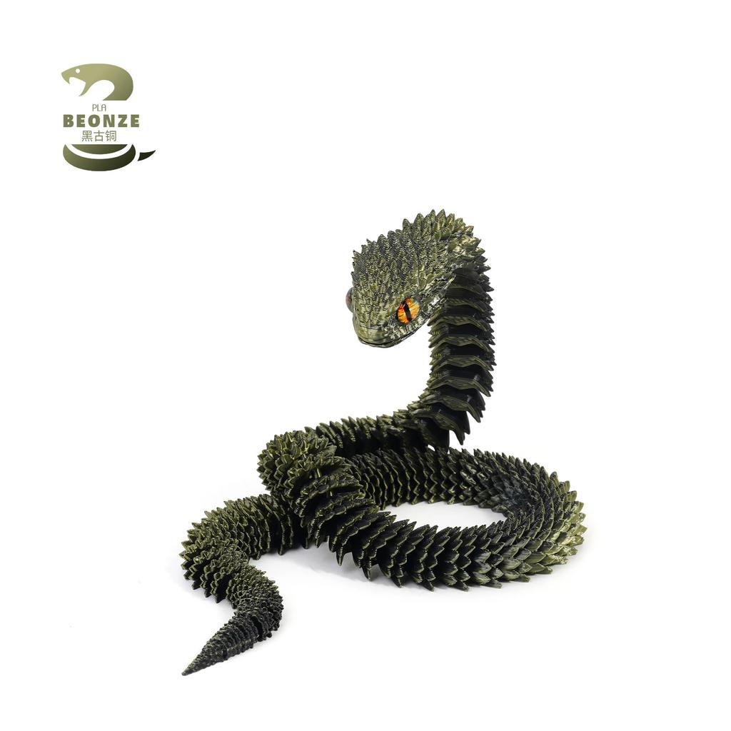 3D Printed Snake Rotatable Joints Snake Figurines Home Office Desktop Crafts Ornament Creative Home Garden Landscape DIY Animal