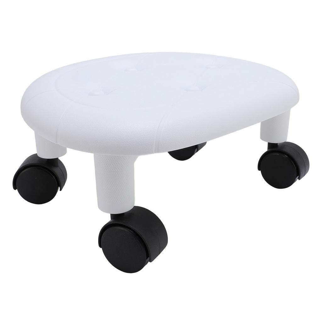 Low Rolling Stool with Wheels Ergonomic Heavy Duty Short Rolling Seat for Bedroom Living Room