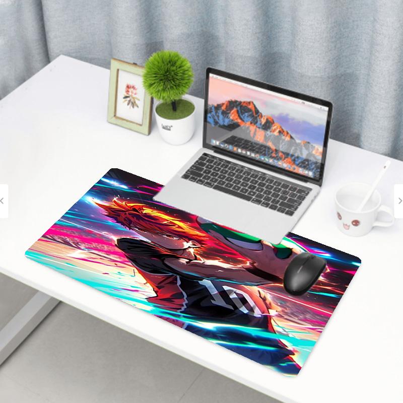 Haikyu Print Mouse Pad, Anti‑Slip Desktop keyboard Mat, for PC Laptop Gaming Working Daily Use, Cool Festival Surprise Gift