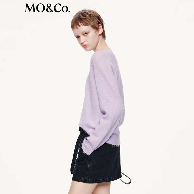 MO&Co. Women's V-Neck Loose Knit Sweater