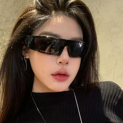 New Headband Sunglasses Fashionable Internet Celebrity Sunglasses, Black High-End Trendy Men and Women Street Photography Outdoor Sunscreen Sunglasses