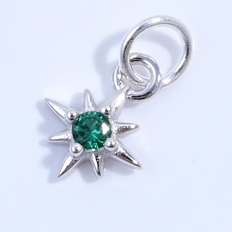 S925 Silver Miniature Zircon Eight-star Shaped Charms Diy Jewelry Making Accessories Earring Necklace Parts Shiny Fitt