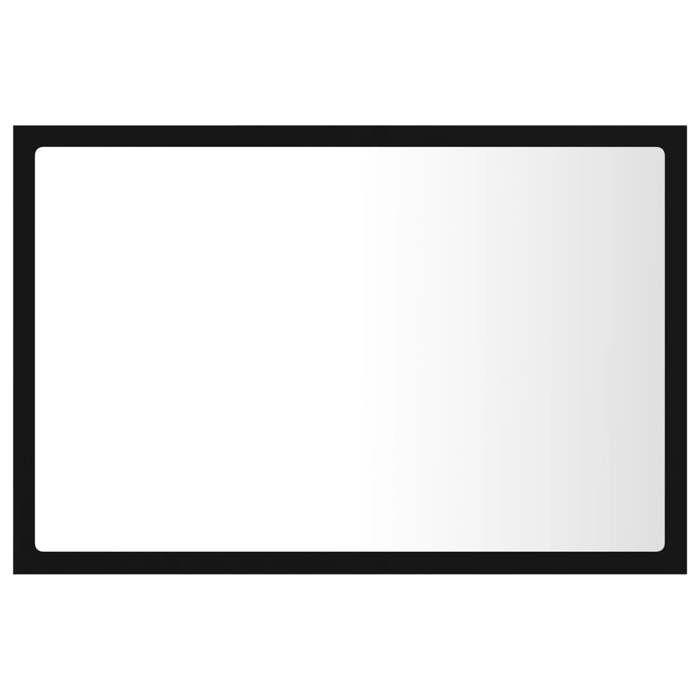 VidaXL LED Bathroom Mirror Wall Mirror Makeup Mirror Luminous Lighting Home Interior Black 60x8.5x37 Cm 804917