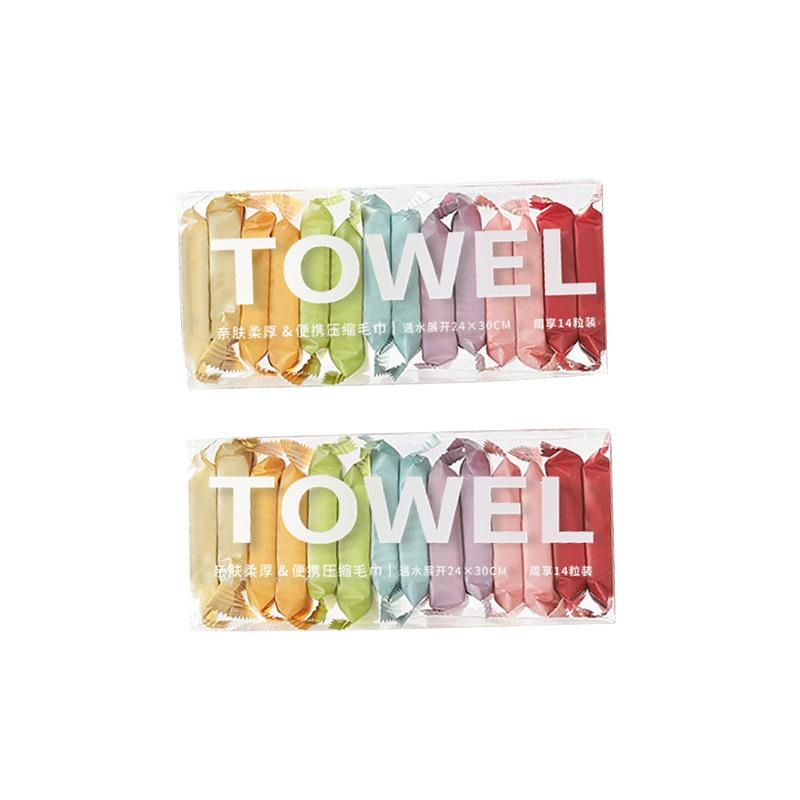 Compressed Towel Individual PackagingTravel Disposable Face Towel Cleaning Quick Drying Towel Pure Cotton Non-Woven Fabric Wipes Makeup Towel