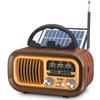 Multifunkční Bluetooth reproduktor Retro rádio FM AM SW Přenosná rádia Solární panely Dobíjecí Krátkovlnné rádio Subwoofer Audio