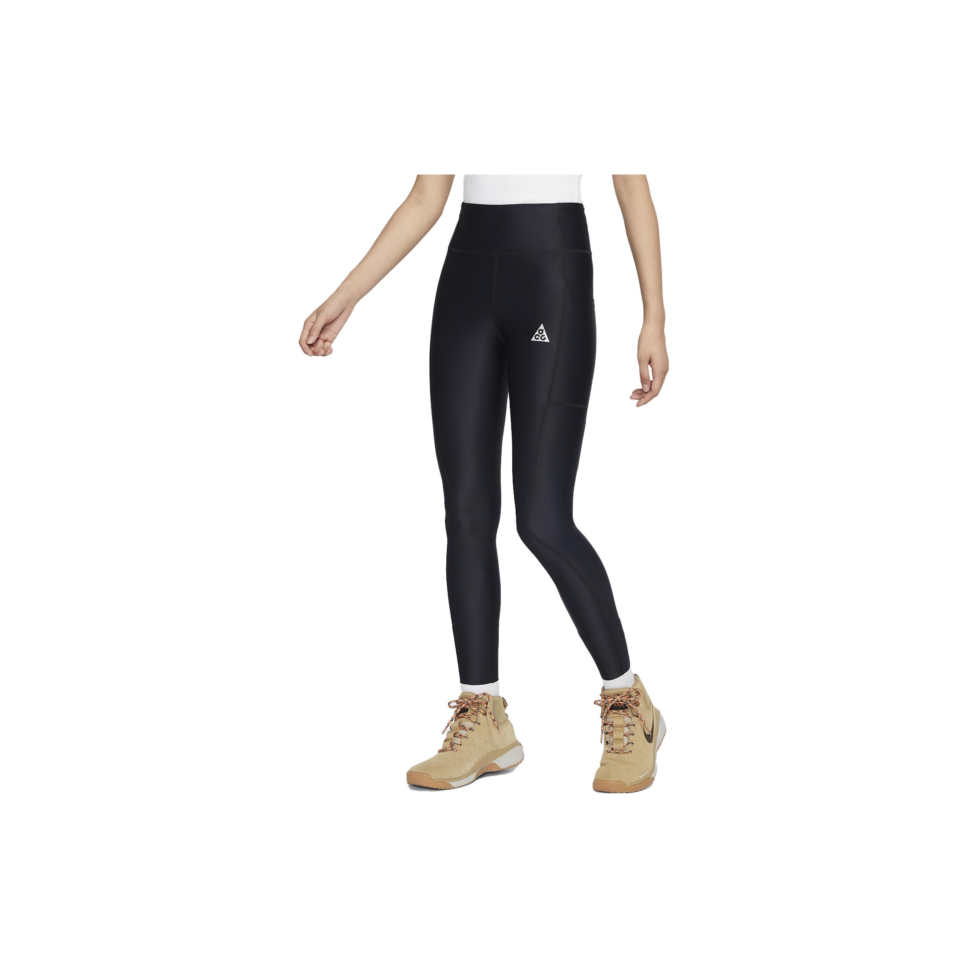 

Женские укороченные леггинсы с однотонным логотипом Nike, черные DN3926-010 S