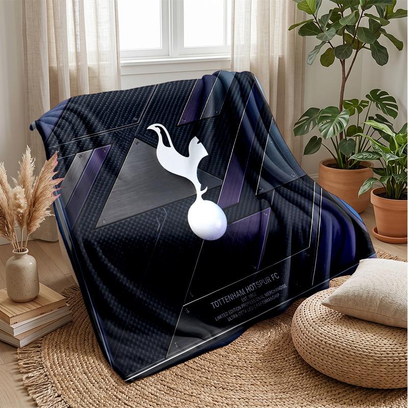 Tottenham Hotspur Theme Blanket Soft Flannel Blanket Plush Throw Blanket Cozy Sofa Bed Blanket for Home Decor
