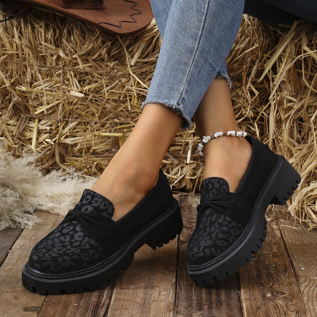 Spring/Autumn Thick Solemn Sexy Walking Shoes Fashion New Round Toe Leopard Print Comfortable Casual Sports Shoes for Women