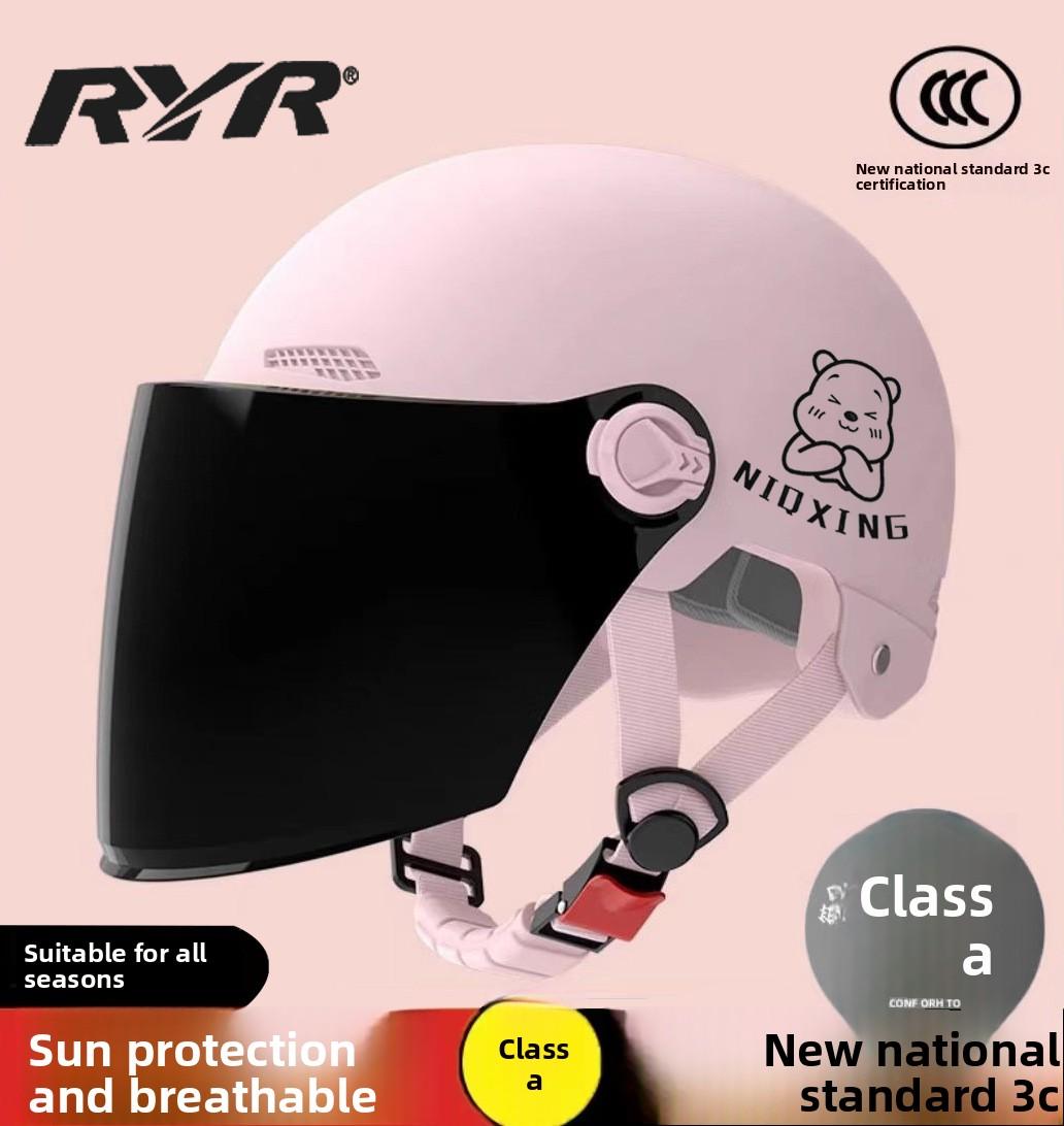

Electric Vehicle Motorcycle Helmet Women s Summer Helmet Men s National Standard Battery Four Seasons Universal Electric Vehicle Helmet