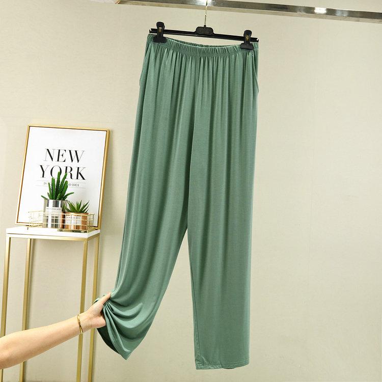 

Мужские летние свободные брюки из модала — легкие, универсальные, с высокой талией, широкие пижамные брюки с карманами 6XL