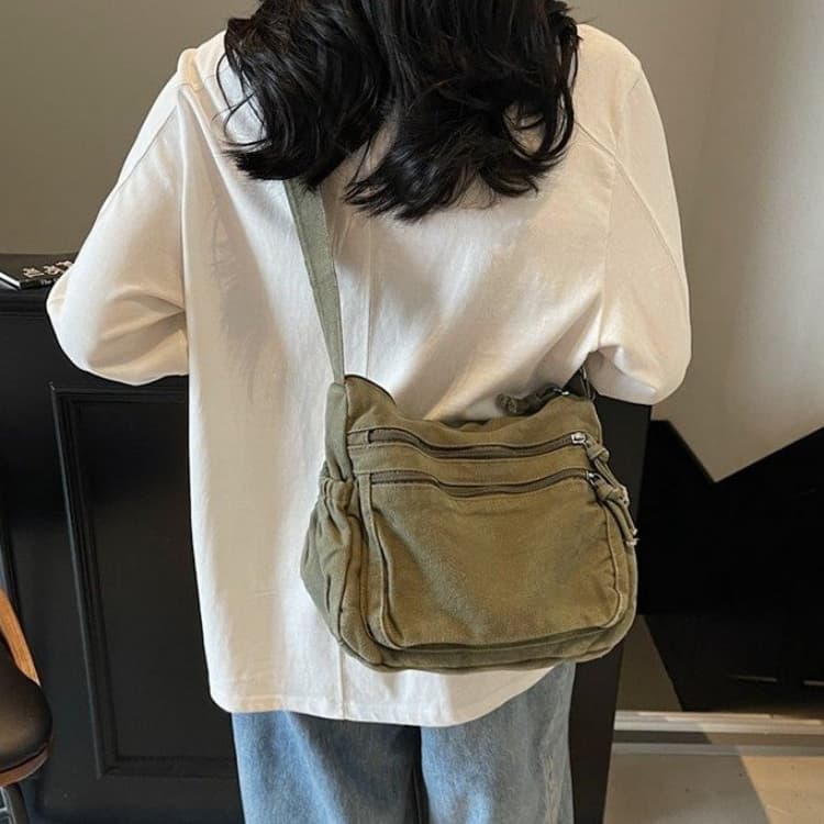 New Women's Denim Canvas Bag Messenger Bag