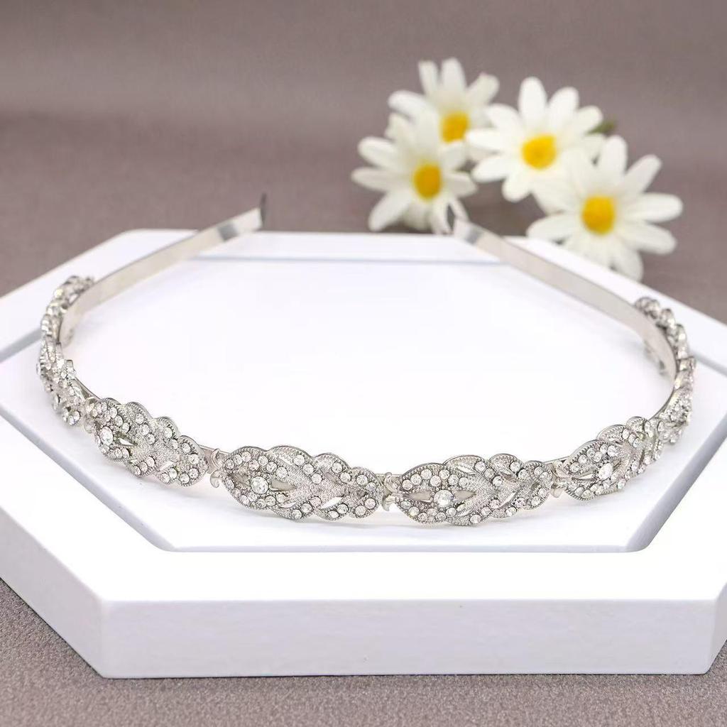 New Alloy Full Diamond Bridal Headband - European & American Christmas Hair Accessory
