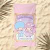 Cute Cartoon Kitten Printed Microfiber Beach Towel Quick Dry Soft Bath Towel For Kids Seaside Swimming