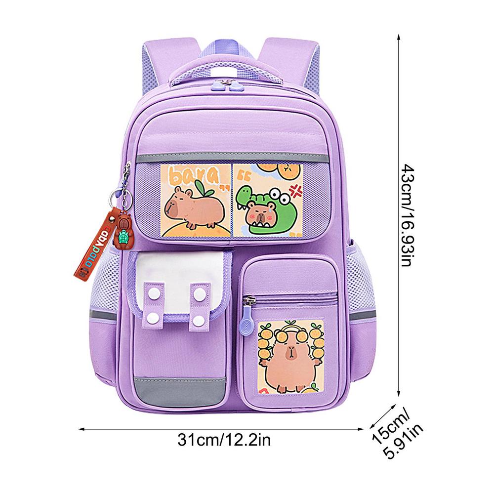 Zaino Scolastico Capibara per Studenti, Zaino per Bambini di Grande Capacità.Bambina Bambino Bambini Ritorno a Scuola Borse per Libri