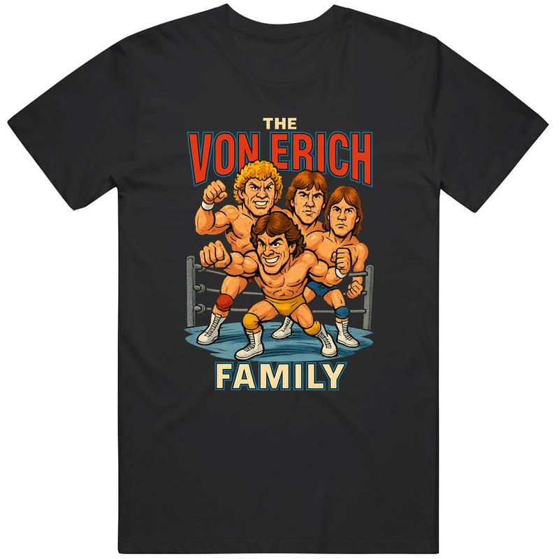 The Von Erich Family Vintage Retro Caricature Tee Unisex T-Shirt XL