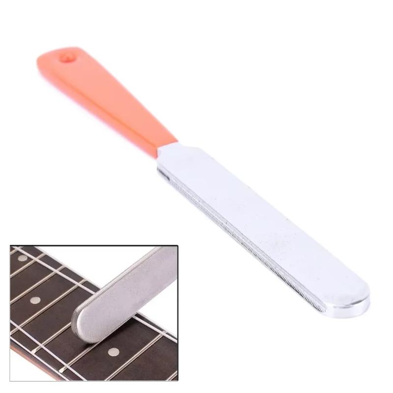 Durability Guitar Fret File Polishing Tool With Ergonomic Rubber Handle for Precise Fret Leveling and Polishing