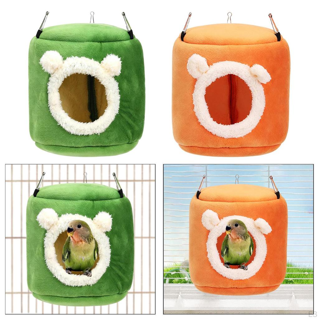 Bird Nest Birdhouse Easy Installation Velvet Winter Hanging Hammock Bed for Budgies Conure
