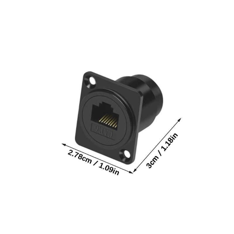 Adattatore Connettore RJ45 Cat6 da Pannello Adattatore RJ45 Femmina a Femmina Modulo Passante con Filettatura Estensione Ethernet di Rete