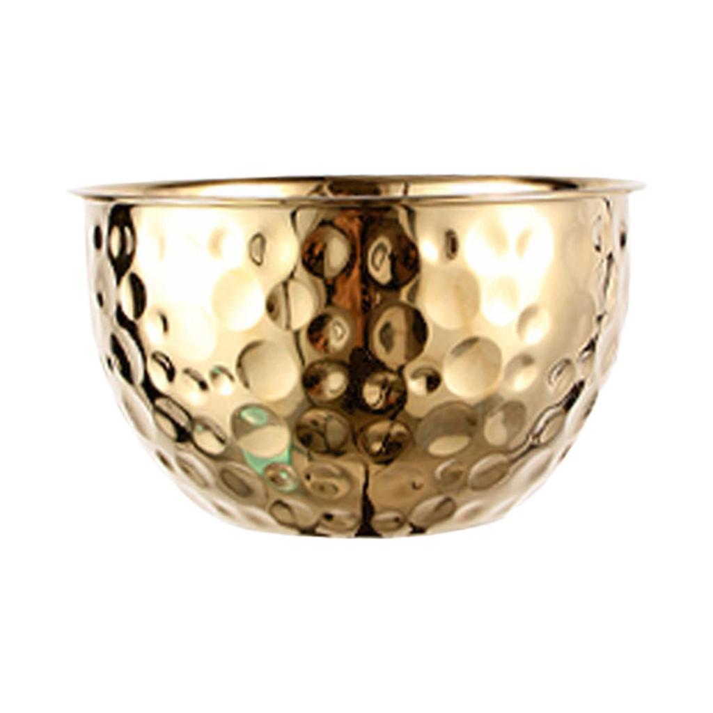 Knetbecken aus Edelstahl Vielseitiges dekoratives Mittelstück Gehämmertes Reisschälchen Robuste Nudelsuppenschale 2L Vorbereitungsschüssel