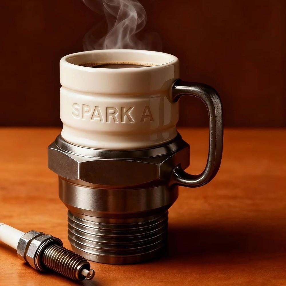 Einzigartige Zündkerzen-Tasse Automobil Automobil-Themen-Tasse Industrielle Kaffeetasse Kaffeetrinken