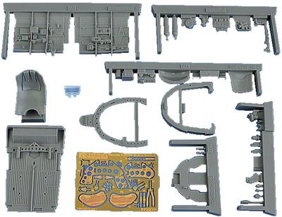 Iris Macchi Serie I Cockpit Plastic Model Parts ARS2279 1/32 C.205V (for Italeri) (Airplane)