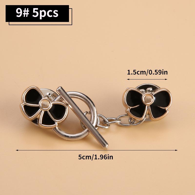 5 Sets Metal OT Button Up Clothes With No Sewing, Mother Button Up, Coat, Sweater, Cardigan, Women's Decorative Brooch Button