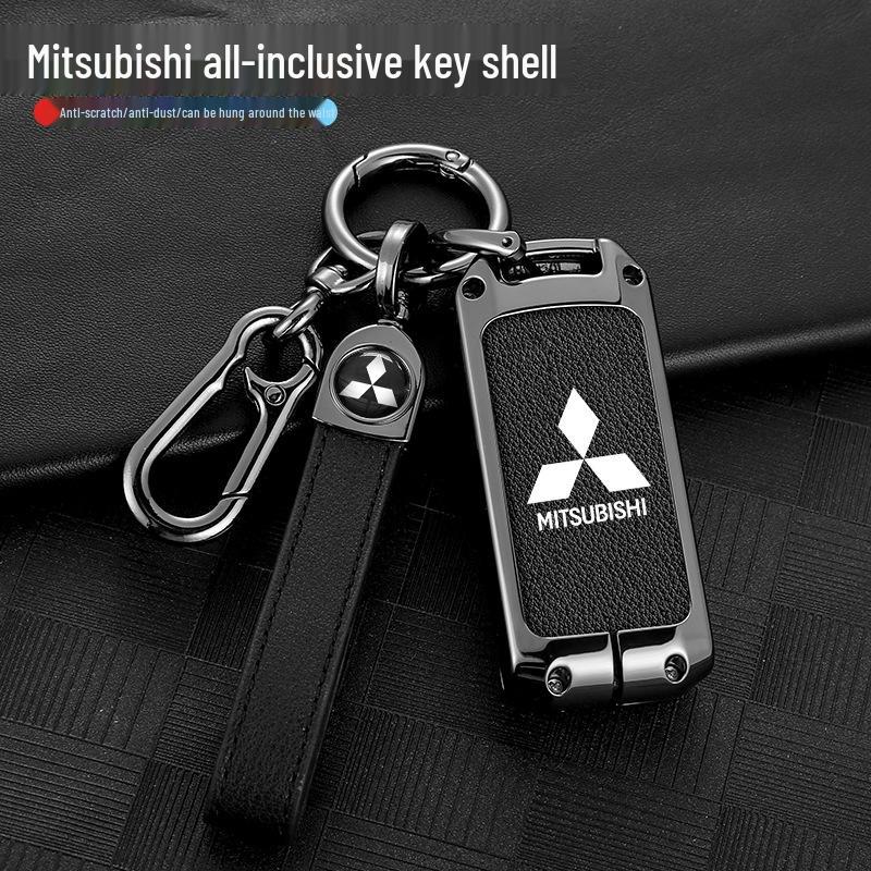 Mitsubishi Outlander, ASX, Pajero Key Case: Durable Metal Shell with Secure Buckle.