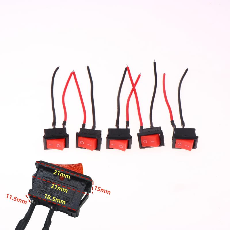 

5Pcs Mini Rocker Switch 24V ON OFF Switch With Wire 3A Toggle Switch