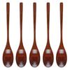 Wooden Spoon Long Handle Spoon Light Weight Table Spoon Eco Friendly Portable Spoon for  Cooking Mixing Eating Kitchen Tools
