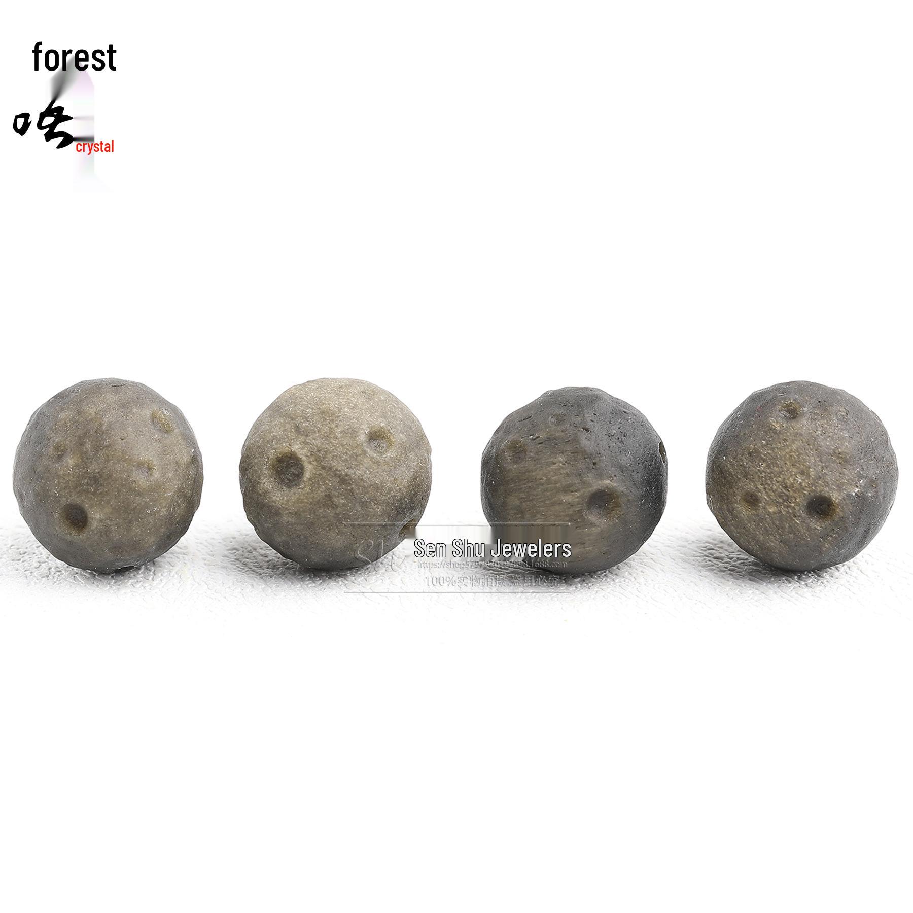 Natural Obsidian Meteorite Loose Beads for DIY Jewelry 10mm/bead