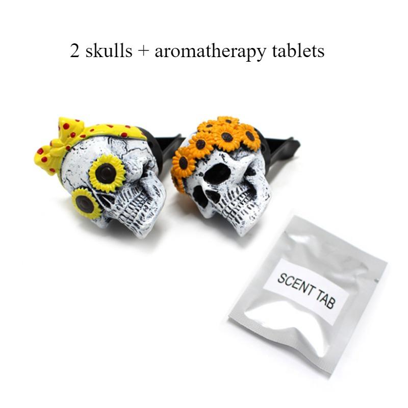 

Новый автомобильный трендовый набор для ароматерапии в виде черепа с хлопьями благовоний подвеска для кондиционера автомобиля аксессуары для автомобиля