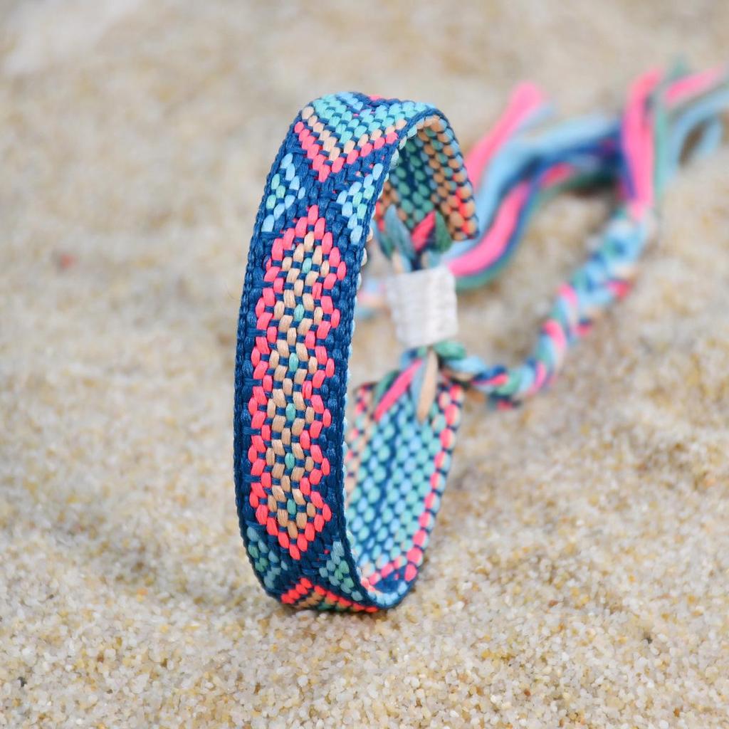 Nepalese Ethnic Woven Tassel Friendship Bracelet - Bohemian Style for Women