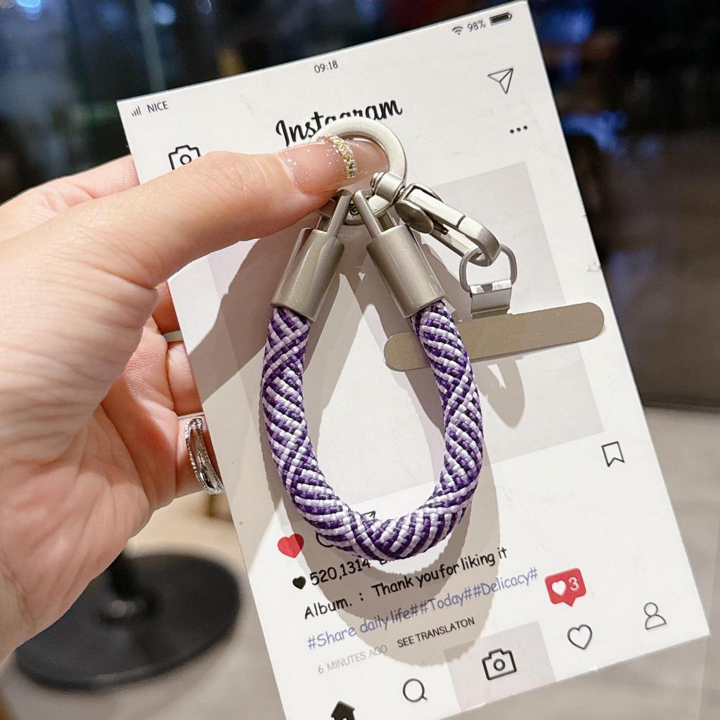 Kreativní šňůrka na palec pro mobilní telefon a přívěsek na klíče