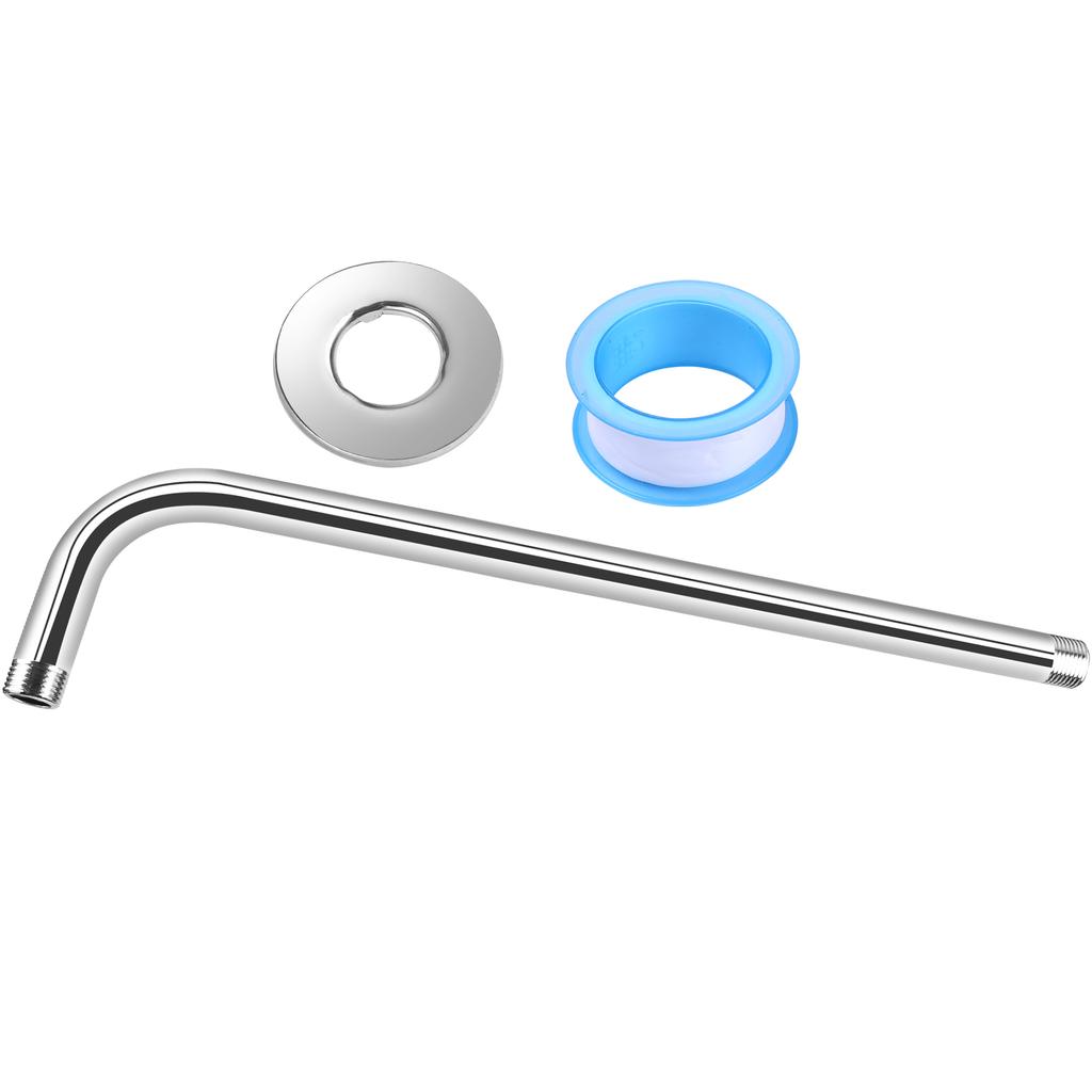 Shower Arm with Flange 30cm/40cm Stainless Steel Wall-Mounted Replacement Shower Arm for Fixed Shower Head and Rain Shower Head